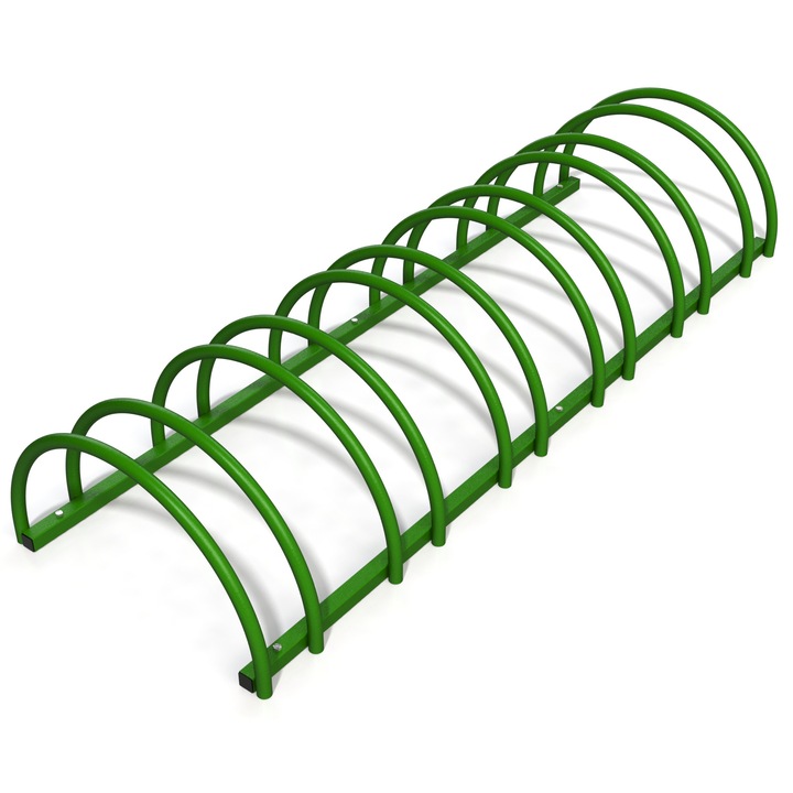 Rastel suport biciclete cu 6 sloturi -model 0022-6 Verde padure