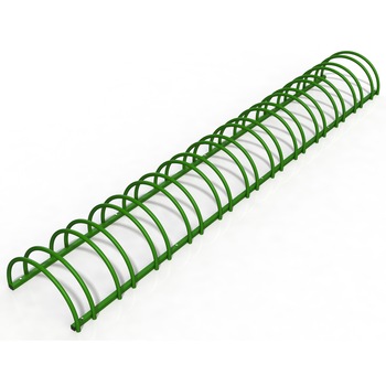 Suport stradal bicicleta cu 12 sloturi -model 0022-12 Verde padure Suport stradal bicicleta cu 12 sloturi -model 0022-12 Verde padure