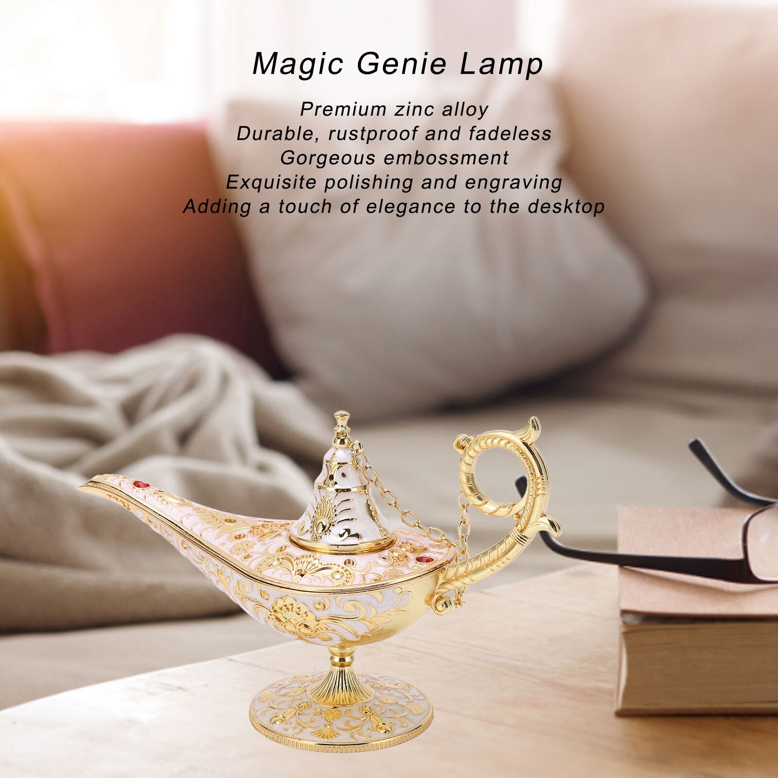 Lampa decorativa, Mmgoqqt, Aliaj Zinc, Auriu - eMAG.ro