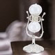 Clepsidra decorativa Jormftte, 30 minute, model european, argintie, material solid