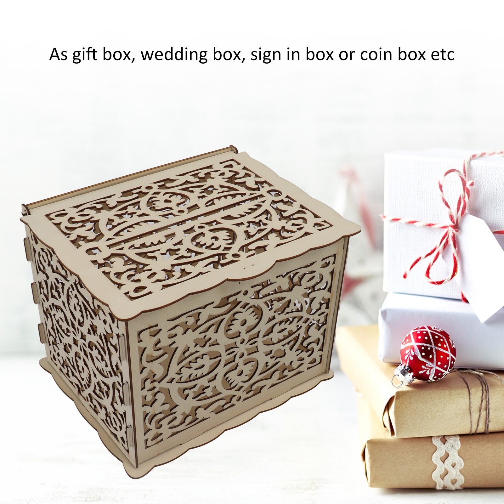 Cutie din lemn DIY, Mmgoqqt, maro, 20x15x10cm - eMAG.ro