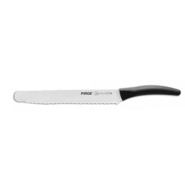 Cutit pentru taiat paine bucatar profesional 24cm colectie DELUX maner negru