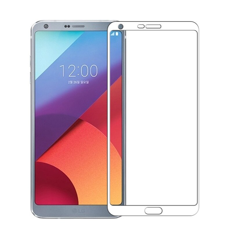 Folie protectie sticla securizata fullsize pentru LG G6, alb