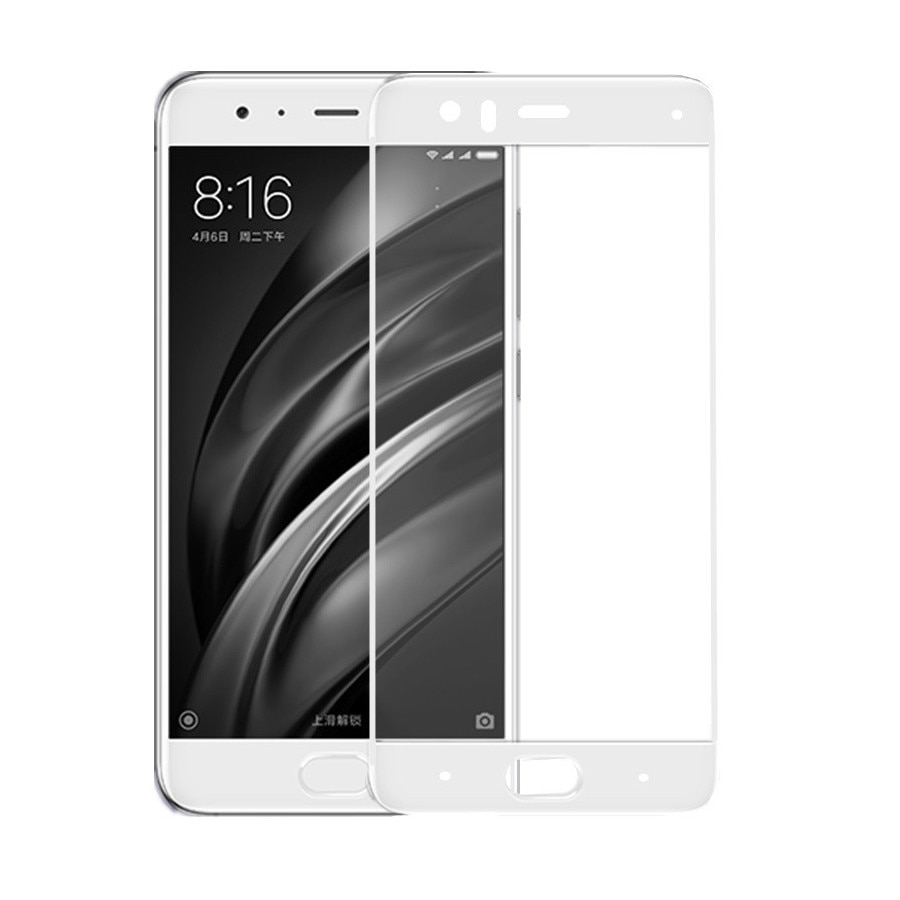 Folie protectie sticla securizata fullsize pentru Xiaomi MI6, alb