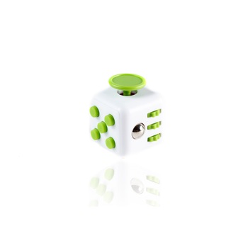 Jucarie antistress fidget cube alb-verde Jucarie antistress fidget cube alb-verde