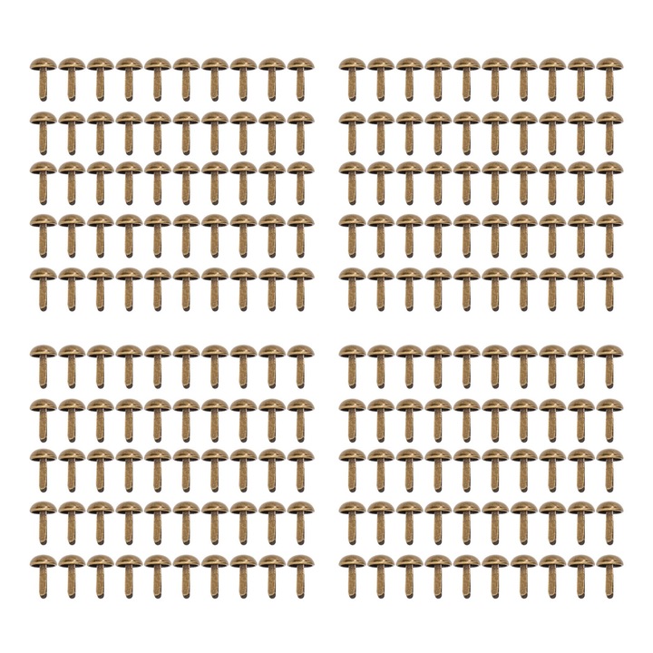 200 darabos dekoratív kárpitos/ruha kapocs készlet, Enforose, fém, bronz