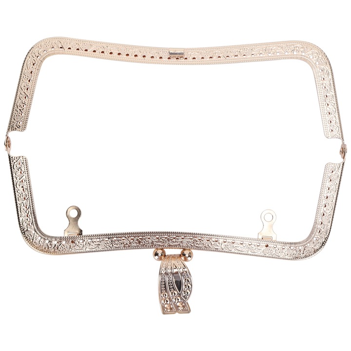 Cadru de poseta din metal DIY Kiss Clasp Lock Retro Embossed Maner Accesorii hardware 20cm