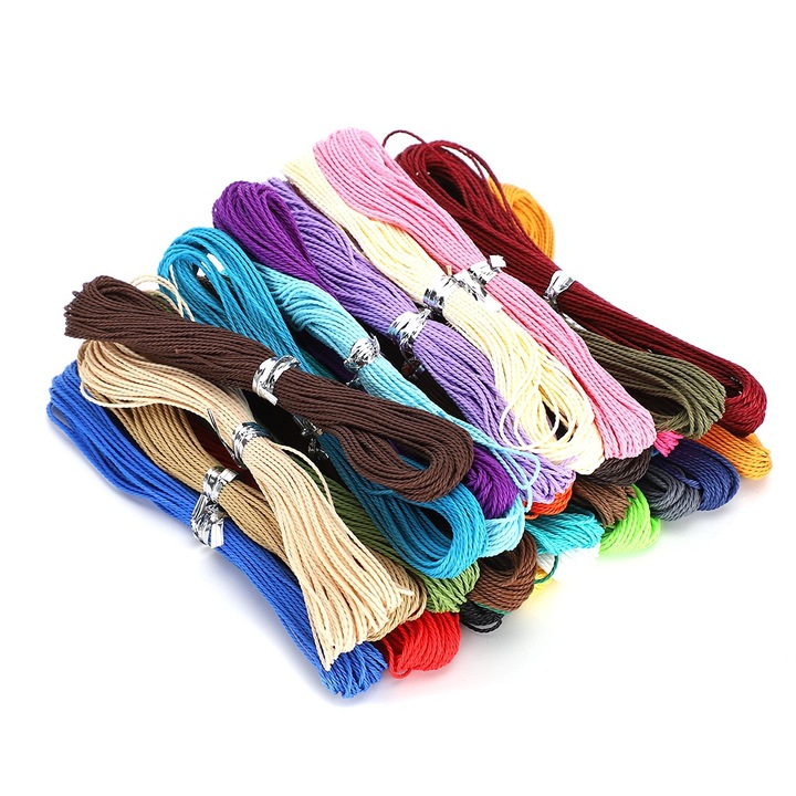 Snur cerat 1mm, Enforose, set 30 culori, 10m fiecare, poliester