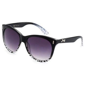 Ochelari de soare Negru/Alb de Dama, Lentile Fumuriu, Giselle Ochelari de soare Negru/Alb de Dama, Lentile Fumuriu, Giselle