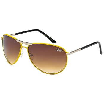 Ochelari de soare Galben/Argint de Dama, Lentile Fumuriu, Giselle Ochelari de soare Galben/Argint de Dama, Lentile Fumuriu, Giselle