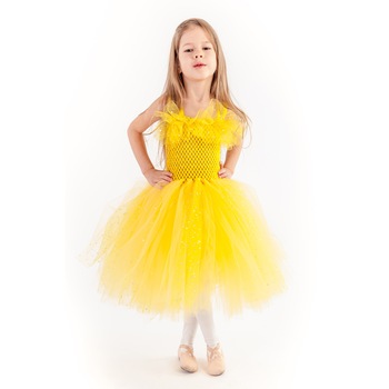 Rochita copii tutu Marigold, Handmade In Romania, Galben Rochita copii tutu Marigold, Handmade In Romania, Galben