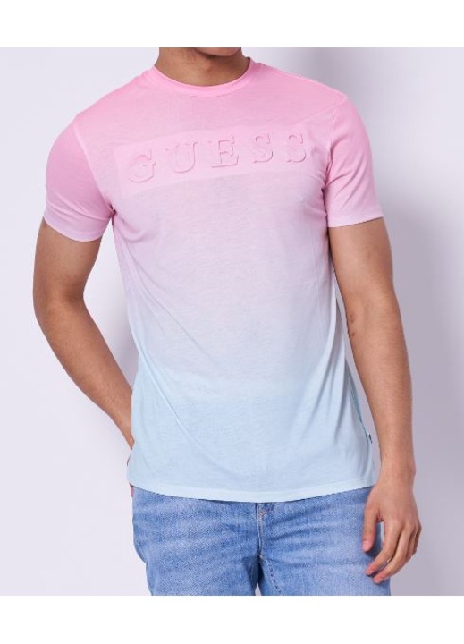 Guess férfi póló, M4GI66KCCD0, rózsaszín, poliészter, XL INTL