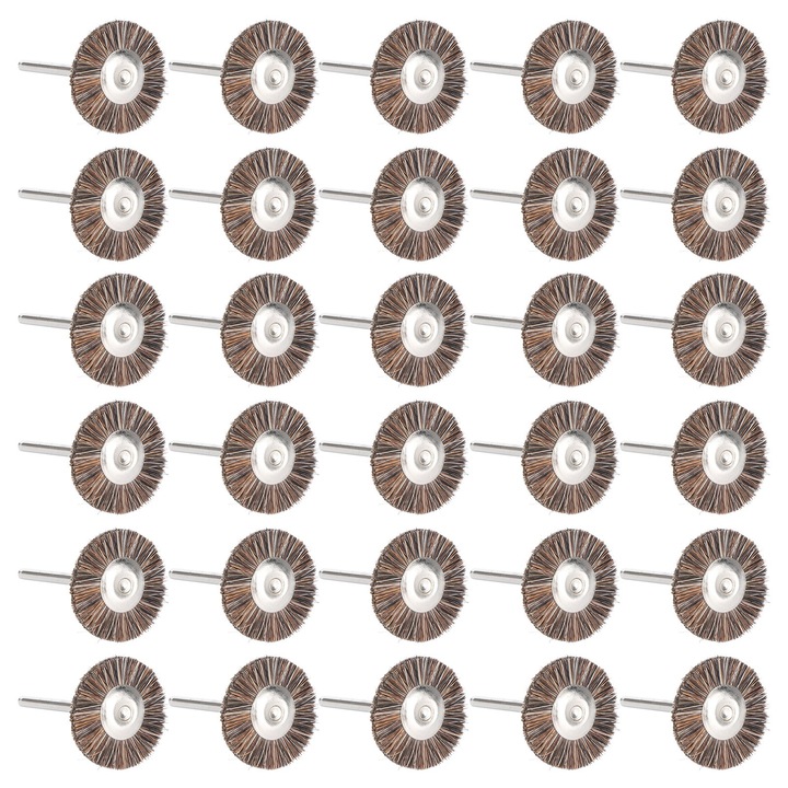 30 darabos kerek csiszolókefe készlet, Enforose, 25mm, 3mm