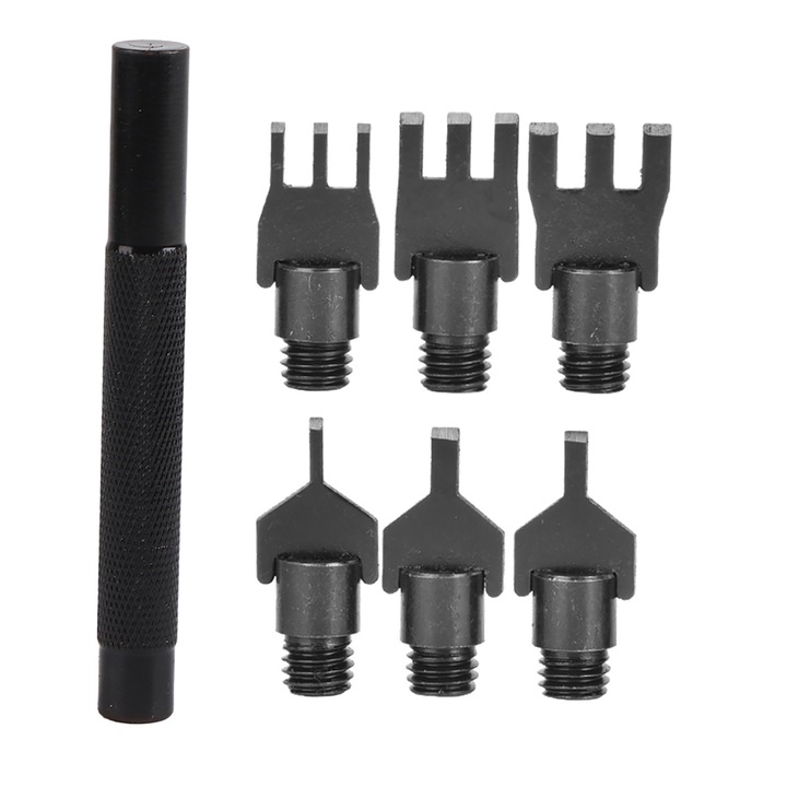 Dalta plata din otel carbon pentru piele, distantier de gauri, perforator DIY, instrument de perforare pentru curea Enforose