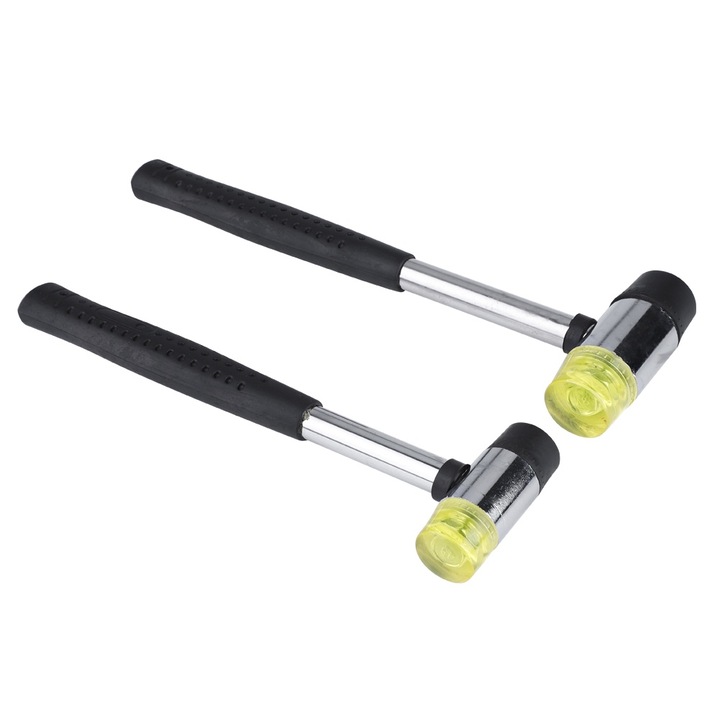 Enforose gumikalapács, 2 darabos készlet, 25mm x 30mm, fekete/ezüst