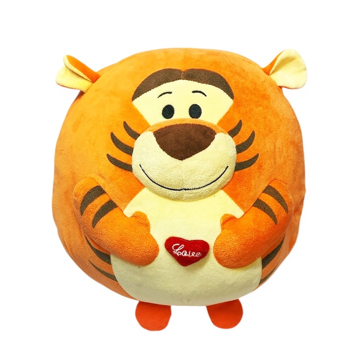 Плюшена играчка Winnie The Pooh 21-166-65 1-103, Тигър, Сърце с надпис Love, 30 х 30 см, Оранжев