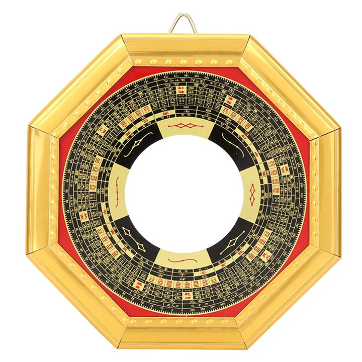 Oglinda concava Feng Shui Bagua, Fozuanei, 13.5cm, pentru atragerea bogatiei, decorativa