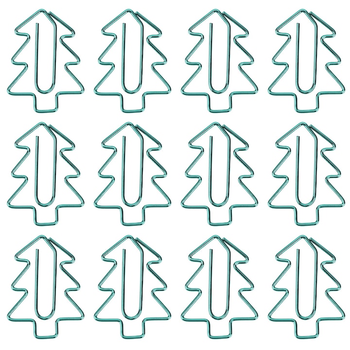 Комплект 12 кламери, QttvbTna, Коледна елха, 3.3x2.4cm