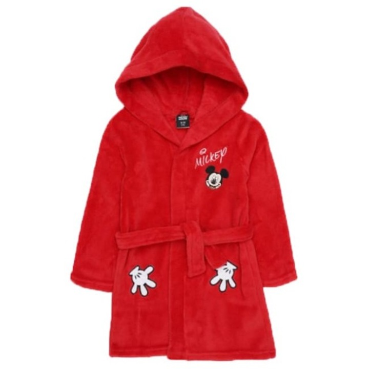 Детски халат Disney Mickey Mouse, Червен, 110/116