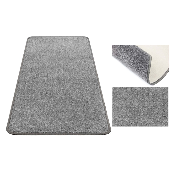 Covor, elSimone, 50 x 100 cm, Gri, Inaltime Fir 6 mm, Pentru Living, Dormitor, Hol, Rezistent La UV, Rezistent La Pete, Lavabil, Usor de curatat, Rezistent La Intemperii, Impermeabil, Prietenos Cu Alergiile