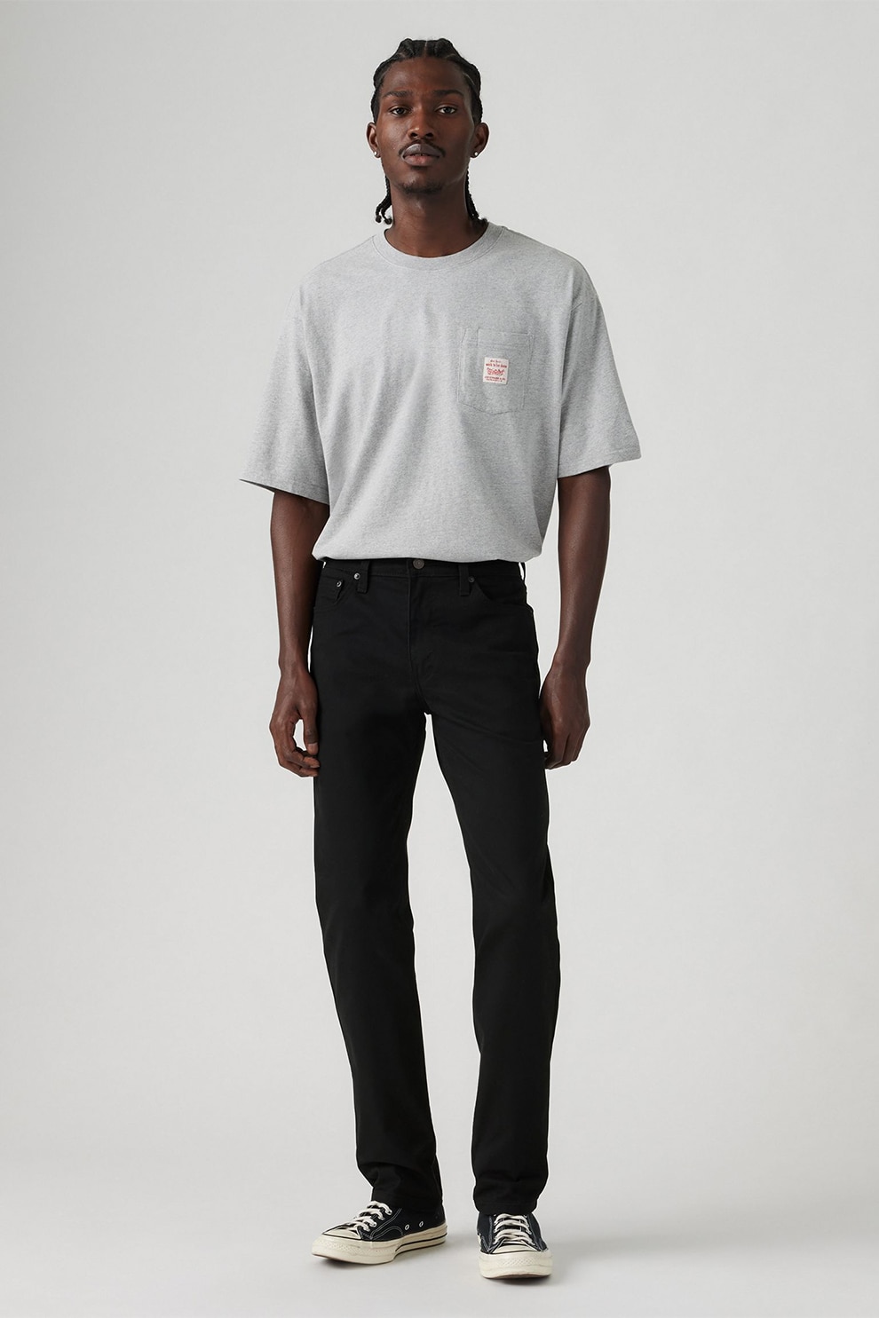 Levi's, Blugi slim fit cu talie medie 511™, Gri carbune, W36-L32