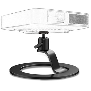 Suport pentru proiector, Tressino, Rotatie 360°, Inclinare 90°, Universala 6mm 1/4 Interfata cu surub, Design Antiderapant, Capacitate portanta 5kg, Aliaj de aluminiu, Pentru Majoritatea Proiectoarelor Video XGIMI / Mogo / JmGO / Coolux / Dangbei, Negru