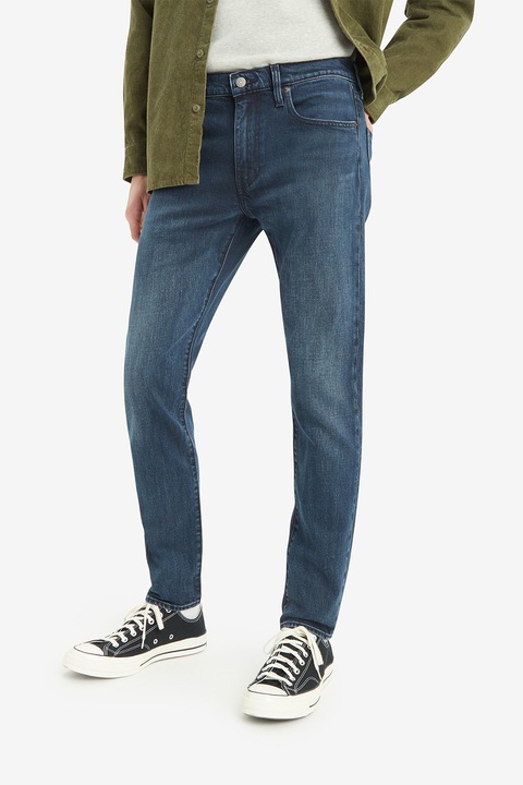Levi's, Blugi slim fit cu croiala conica 512™, Albastru inchis, W30-L32