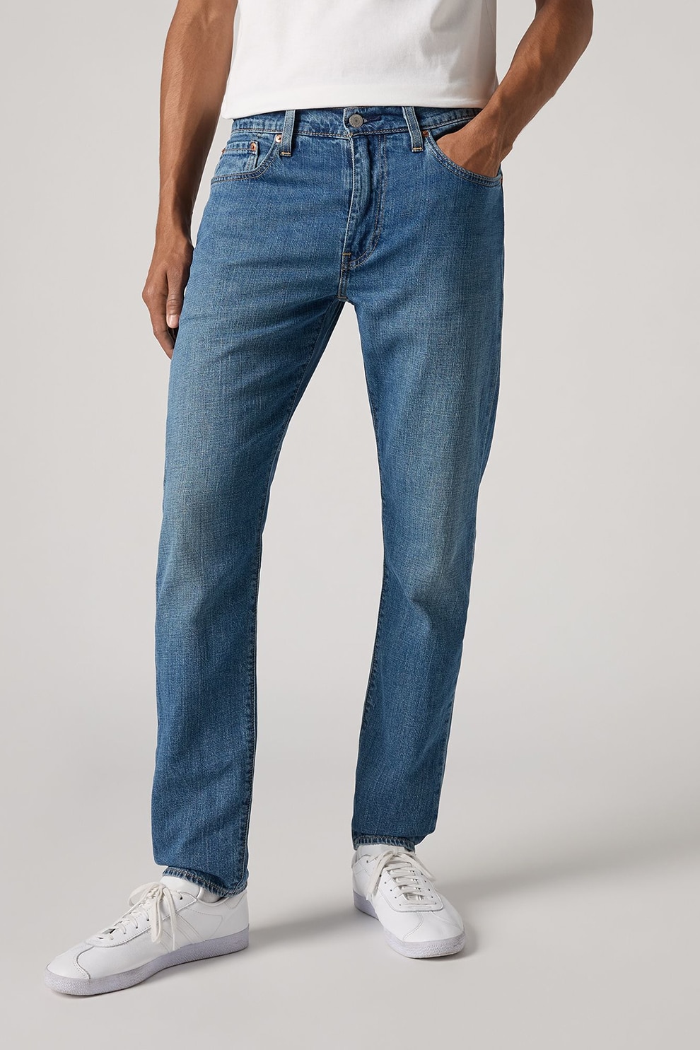 Levi's, Blugi slim fit cu croiala conica 512™, Albastru inchis prafuit, W36-L32