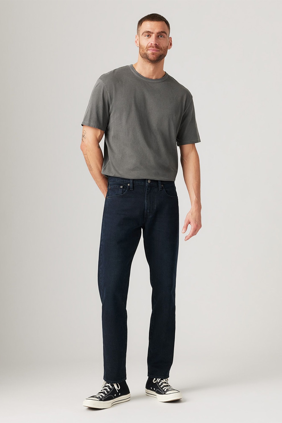 Levi's, Blugi conici 502™, Bleumarin inchis, W30-L32