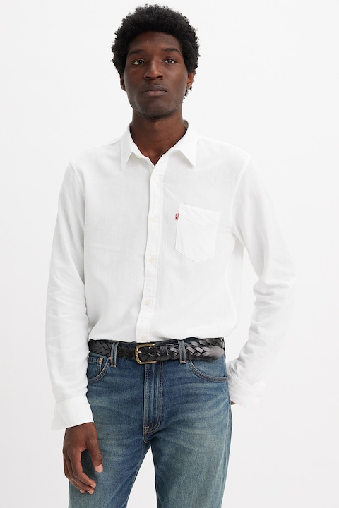 Levi's, Camasa regular fit cu buzunar pe piept, Alb