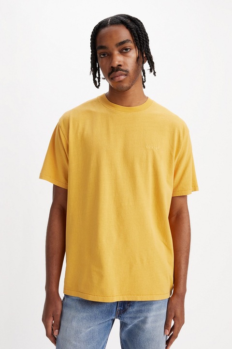 Levi's, Red Tab™ bő fazonú pamutpóló, Sötétsárga