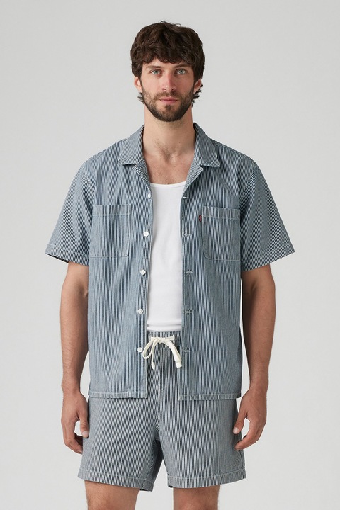 Levi's, Csíkos ing mellzsebekkel, Púderkék, XL