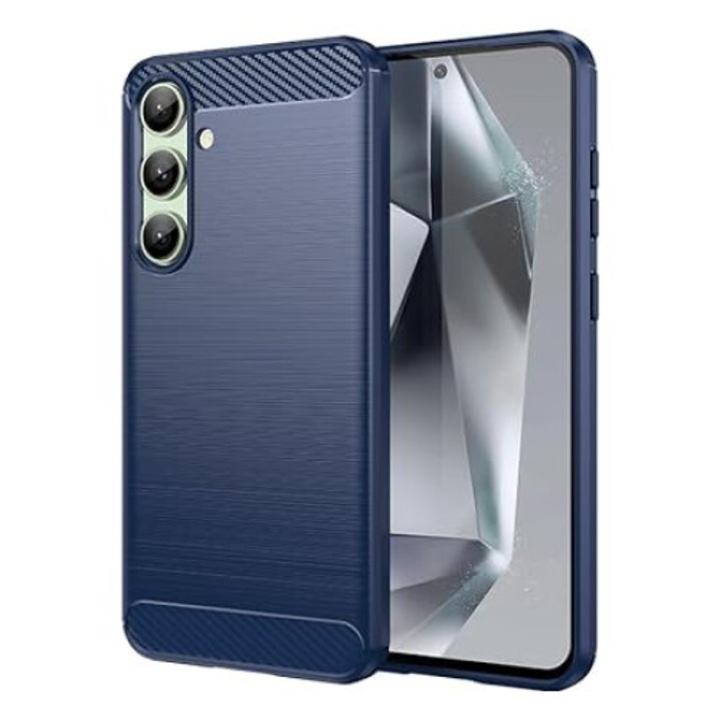 Мек калъф TPU Carbon Brush, съвместим със Samsung Galaxy S24 FE