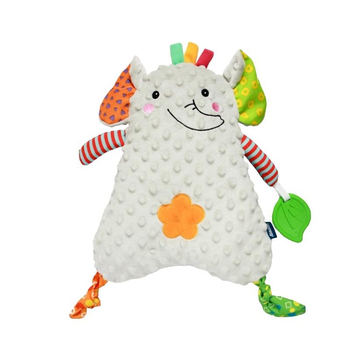 Jucarie senzoriala Elefantmulticolor, pentru bebelusi, Sleep Comfort Towel Baby Blanket Stuffed Animals for Animal Doll Elephant Tag Toys for Anti loveys for Infant tag Toy Newborn Burp Soft Toy boy to Sleep Infant Products Silica Gel