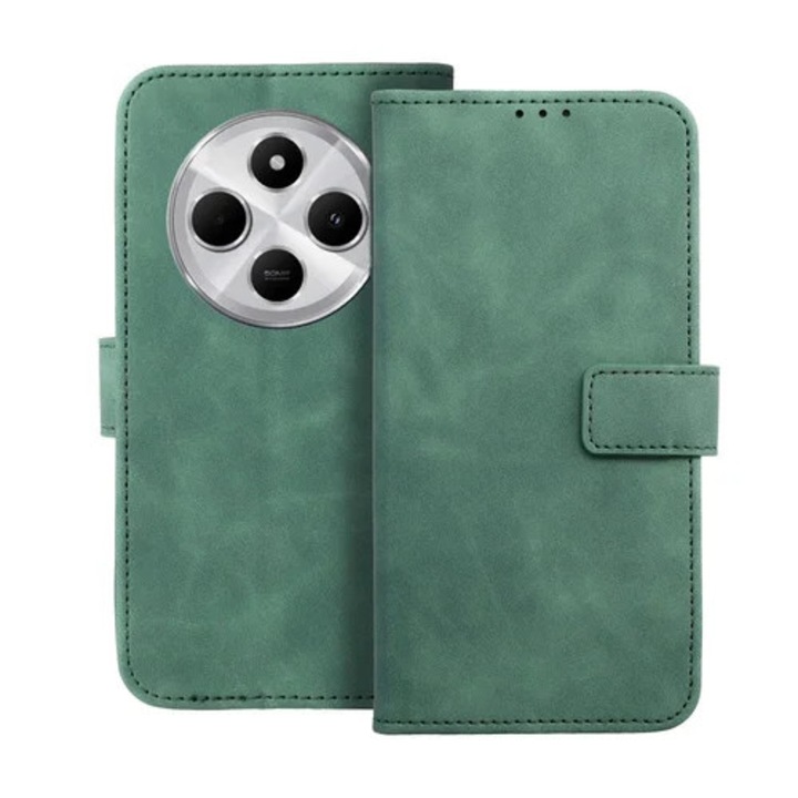 Telefontok Xiaomi Redmi 14C kompatibilis - Forcell Tender - zöld ráhajtófüles könyvtok