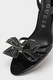 GUESS, Сандали с декоративни камъни и каишка на петата, Черен