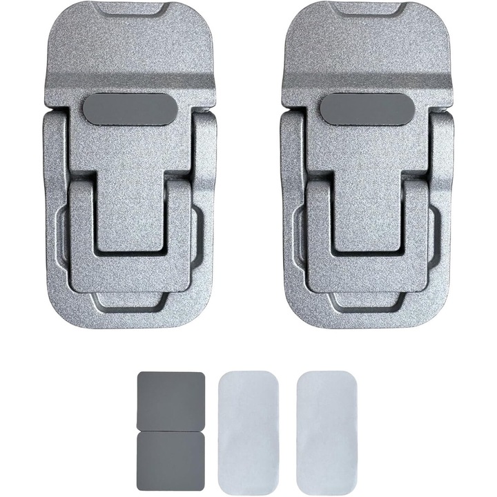 Set de cleme pliabile pentru laptop, 3 unghiuri cu inaltimi reglabile, argintiu