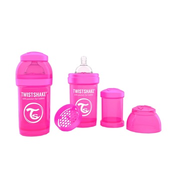 Biberon Twistshake 180 ml, Roz Biberon Twistshake 180 ml, Roz