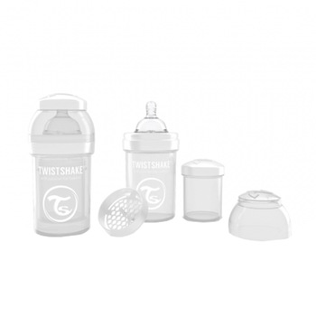 Biberon Twistshake 180 ml, Alb Biberon Twistshake 180 ml, Alb