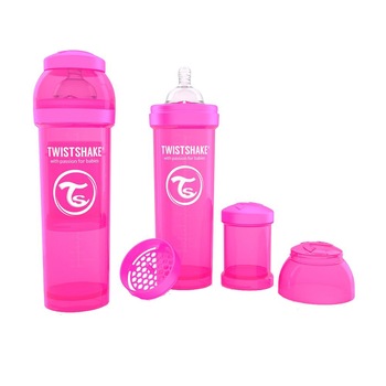 Biberon Twistshake 330 ml, Roz Biberon Twistshake 330 ml, Roz