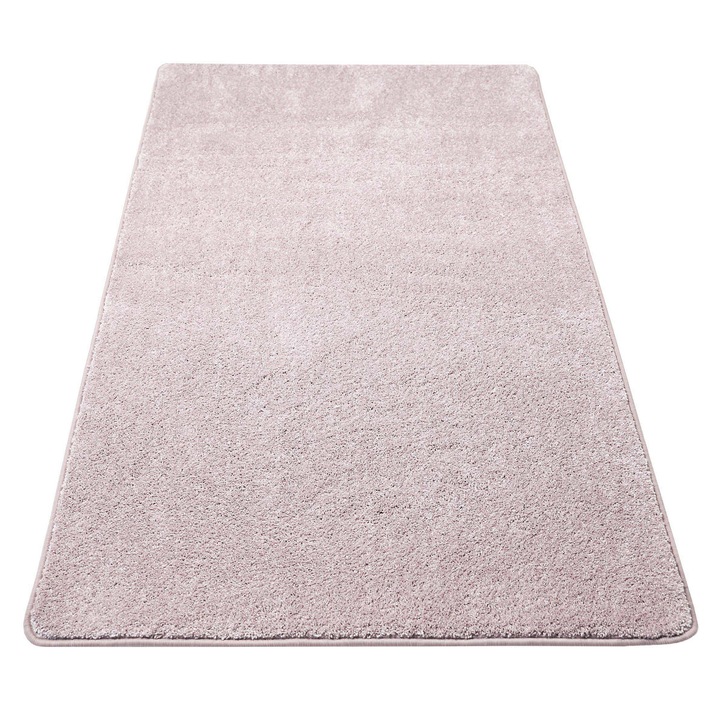 Килим, Правоъгълен, 350 x 400 см, Всекидневна, Класически, Дълъг косъм, Полипропилен, Съвместим с подово отопление, Розов