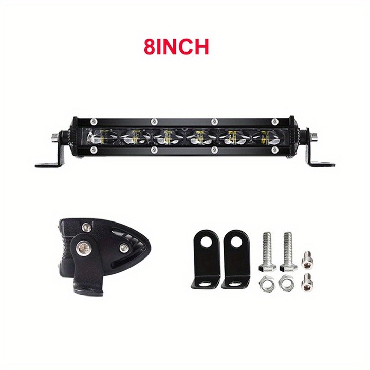 Set 2 proiectoare LED pentru motociclete, 10W, 1000LM, alb 6000K, 6 LED-uri