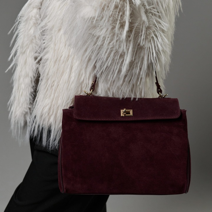 Geanta de mana din piele Moranti, 2 compartimentesq