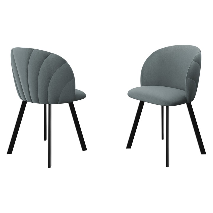 Scaun tapitat JK99, MIRJAN24, gri, 52x51x80 cm