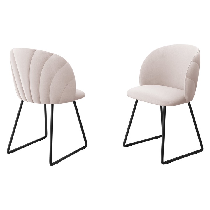 Scaun tapitat JK99 M, MIRJAN24, roz, 53x51x80 cm