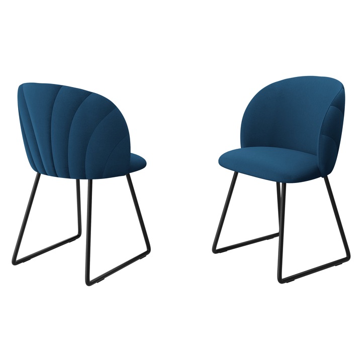 Scaun tapitat JK99 M, MIRJAN24, bleumarin, 53x51x80 cm