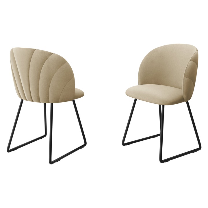 Scaun tapitat JK99 M, MIRJAN24, bej, 53x51x80 cm