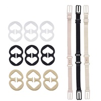 Set 12 Bucati Accesoriu pentru Sutien, Hggzeg, Cu 3 bretele pentru sutien, 9 cleme elastice, Lastice si ajustabile, Design ergonomic, Universal, Confortabil si respirabil, Pentru topuri sport, rochii, camasi, Nylon/PP, 1.2x25cm, Multicolor