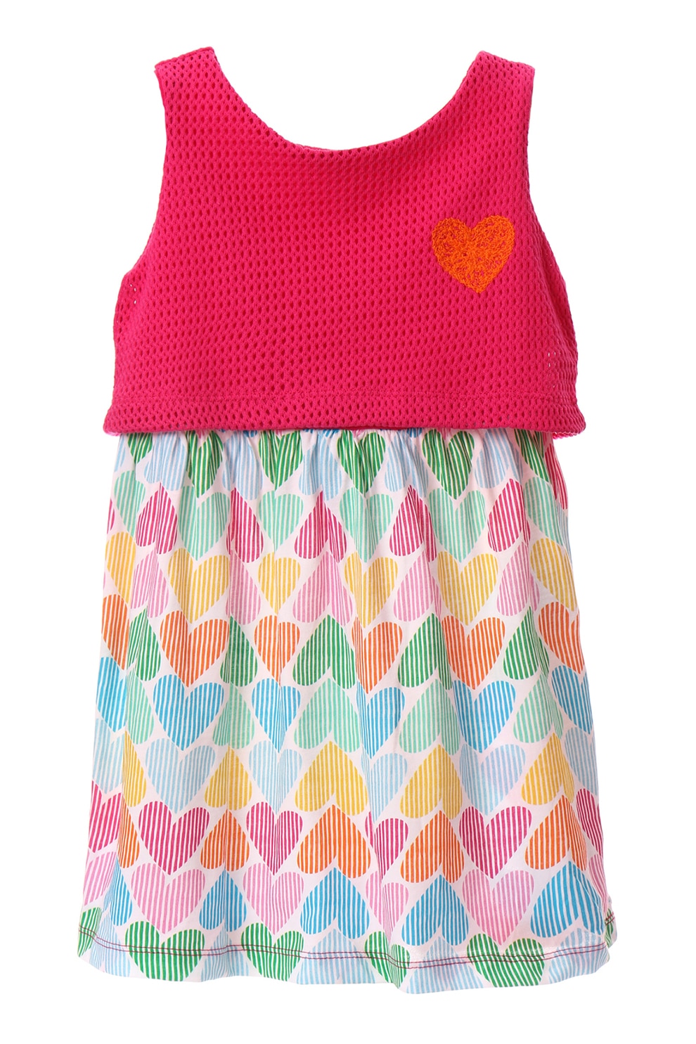 Agatha Ruiz de la Prada, Rochie combi cu imprimeu cu inimi, Multicolor, 128 CM