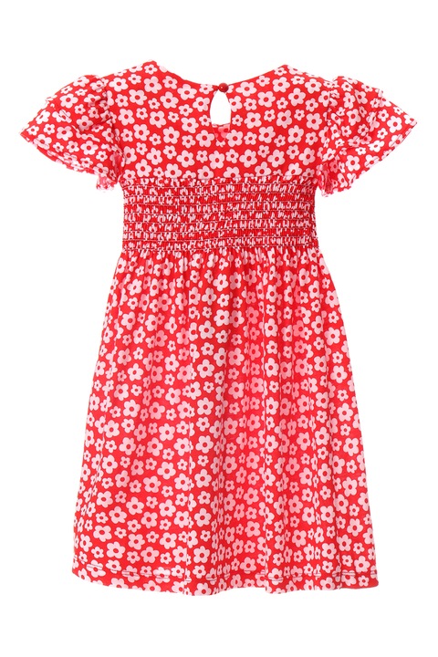 Agatha Ruiz de la Prada, Virágmintás pamutruha, Piros, Fehér, 98 CM